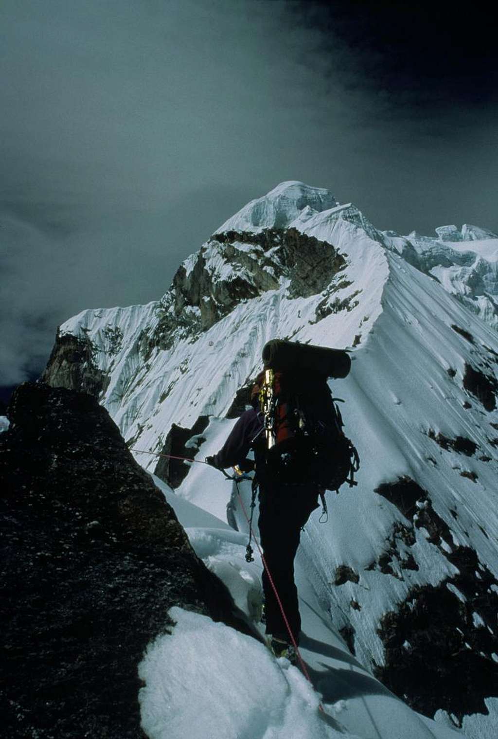 View up the South West Ridge from the summit of the Tower