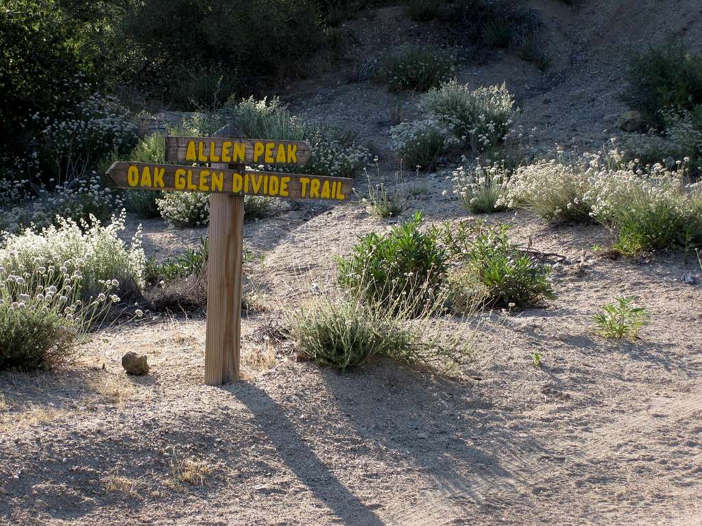 Trail Sign on Yucaipa Ridge