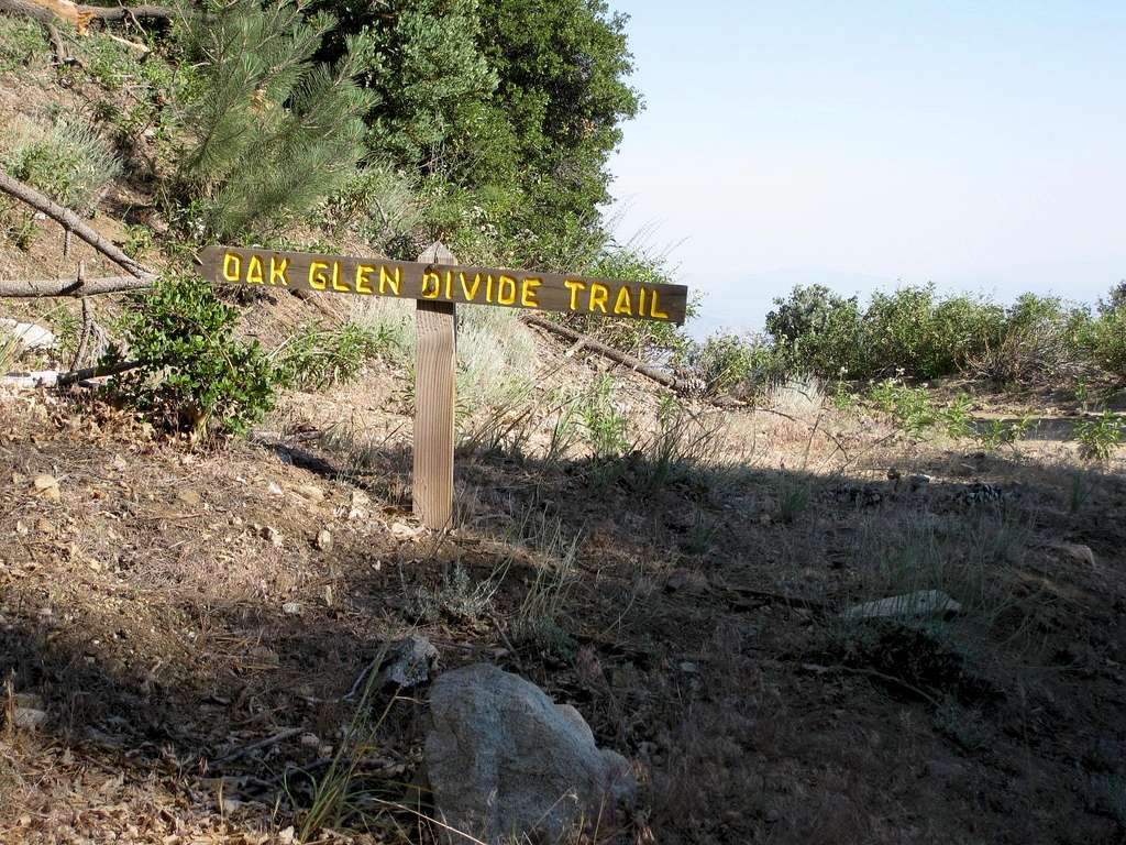 Trail Sign on Yucaipa Ridge