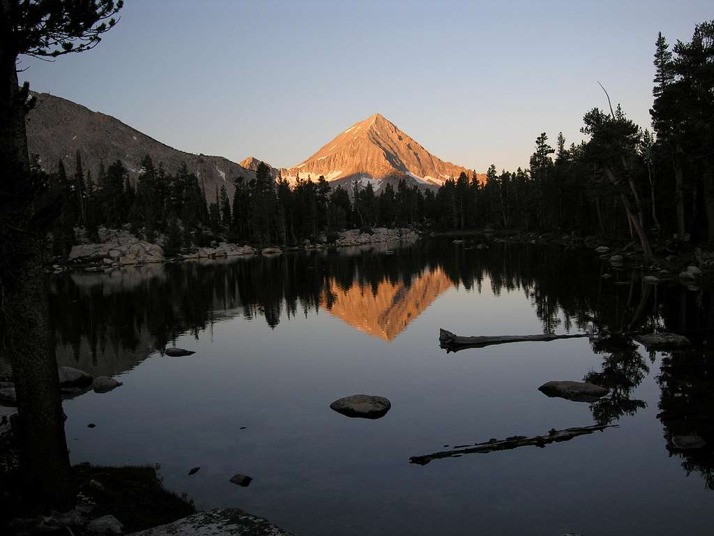 Morning reflection of Arrow Peak