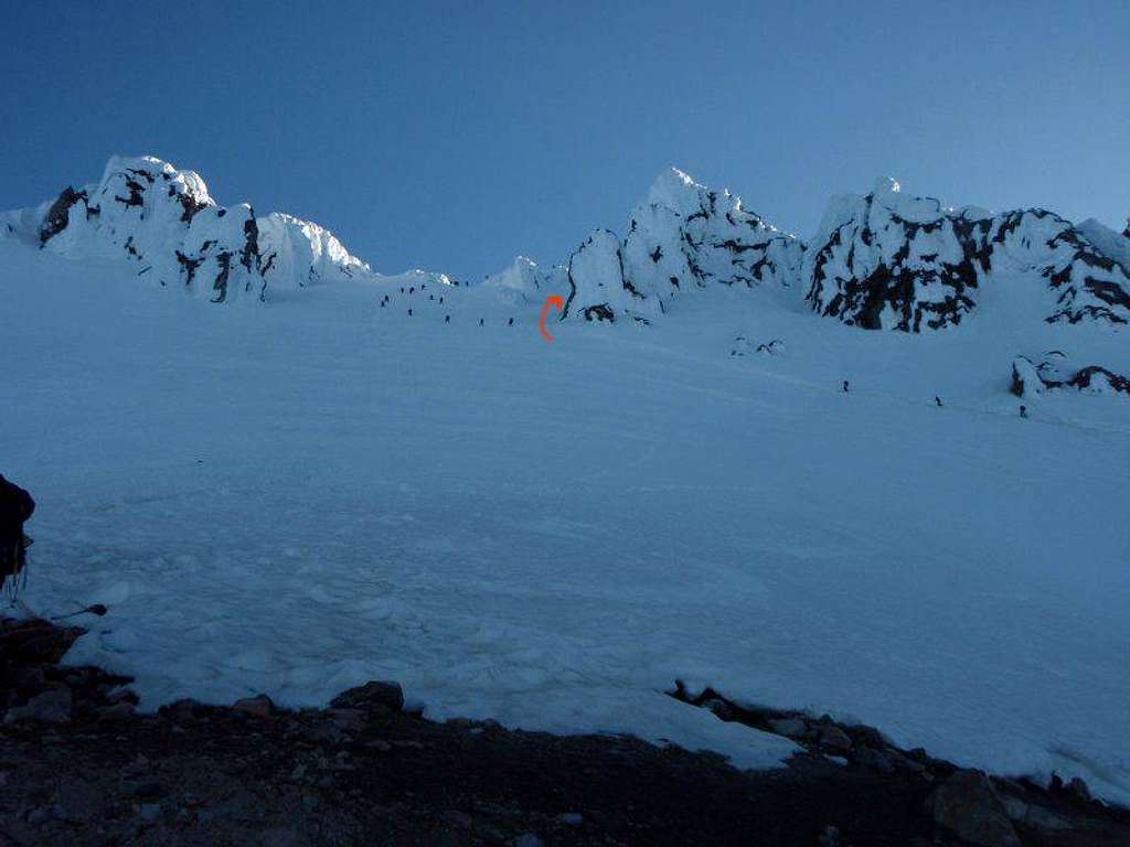 Variation of Old Chute Route on Mt. Hood