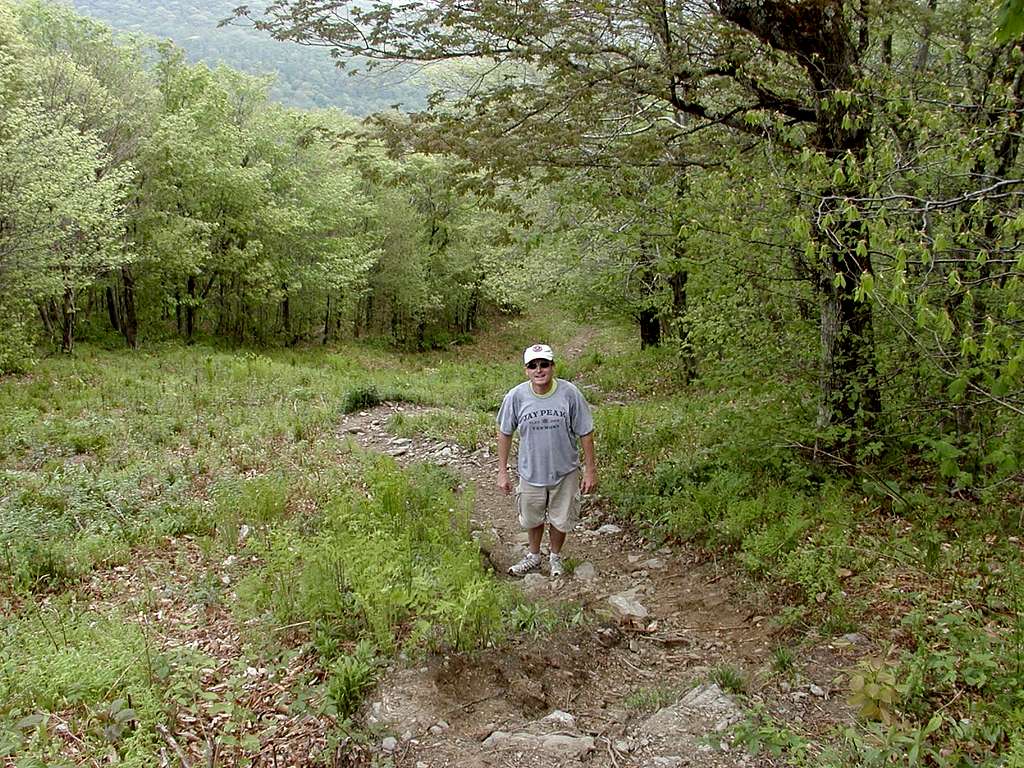 The steepest part of the trail