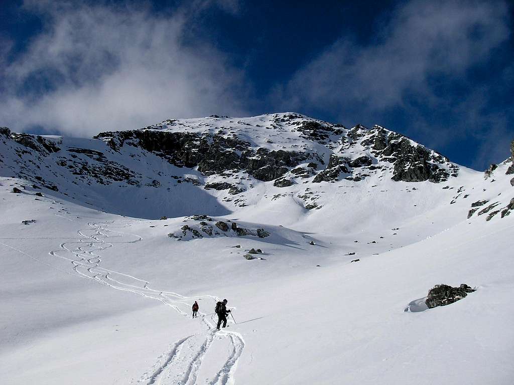 Ascent with ski to the Mazzaspitz 3164m