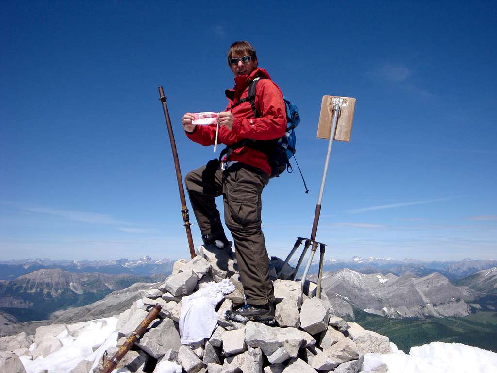 On the Peak of Crowsnest Mountain.