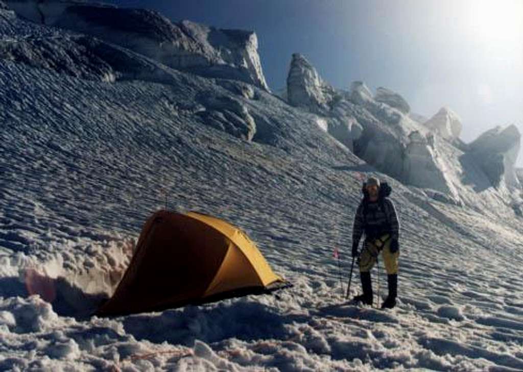 Easton Glacier camp on a...