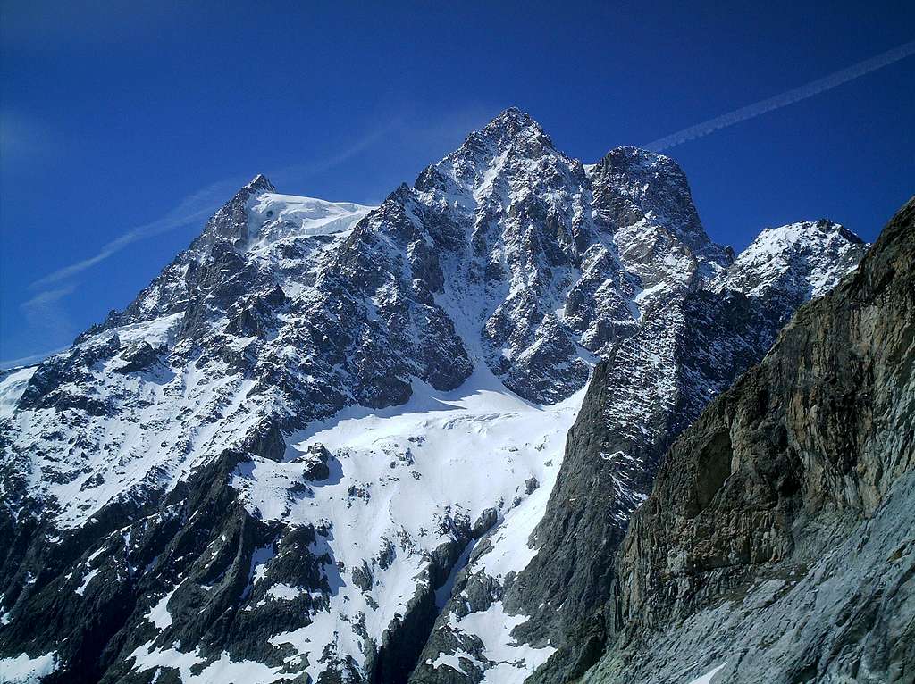 Mont Pelvoux from Glacier Blanc