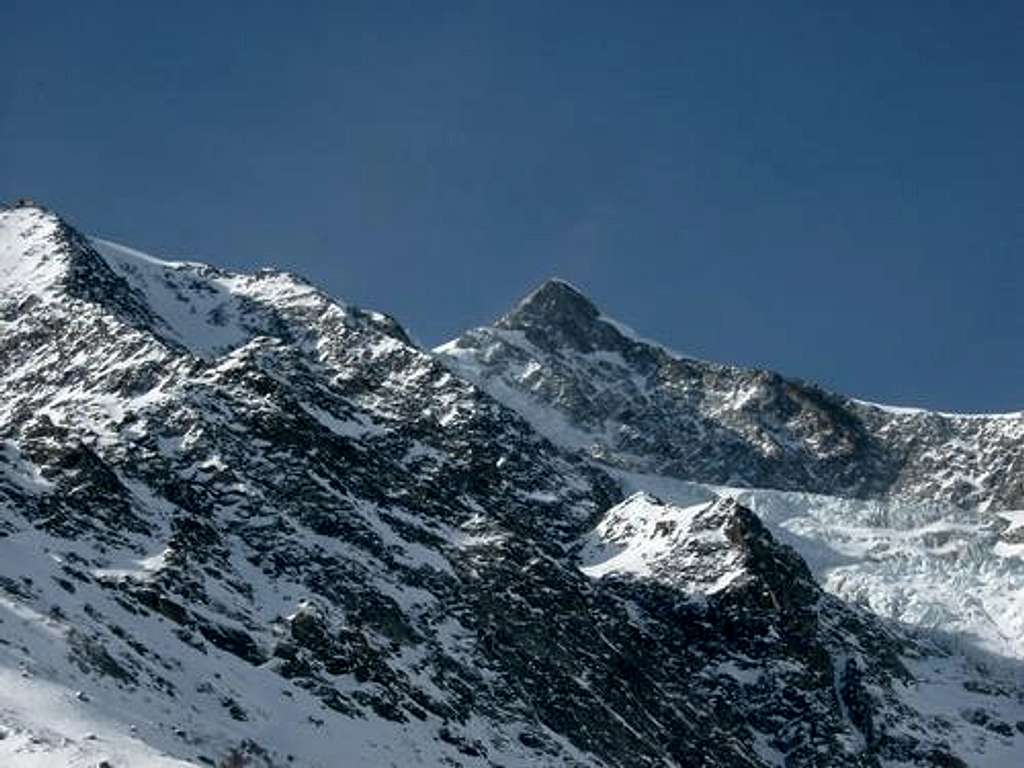 Nadelhorn (on the right) seen...