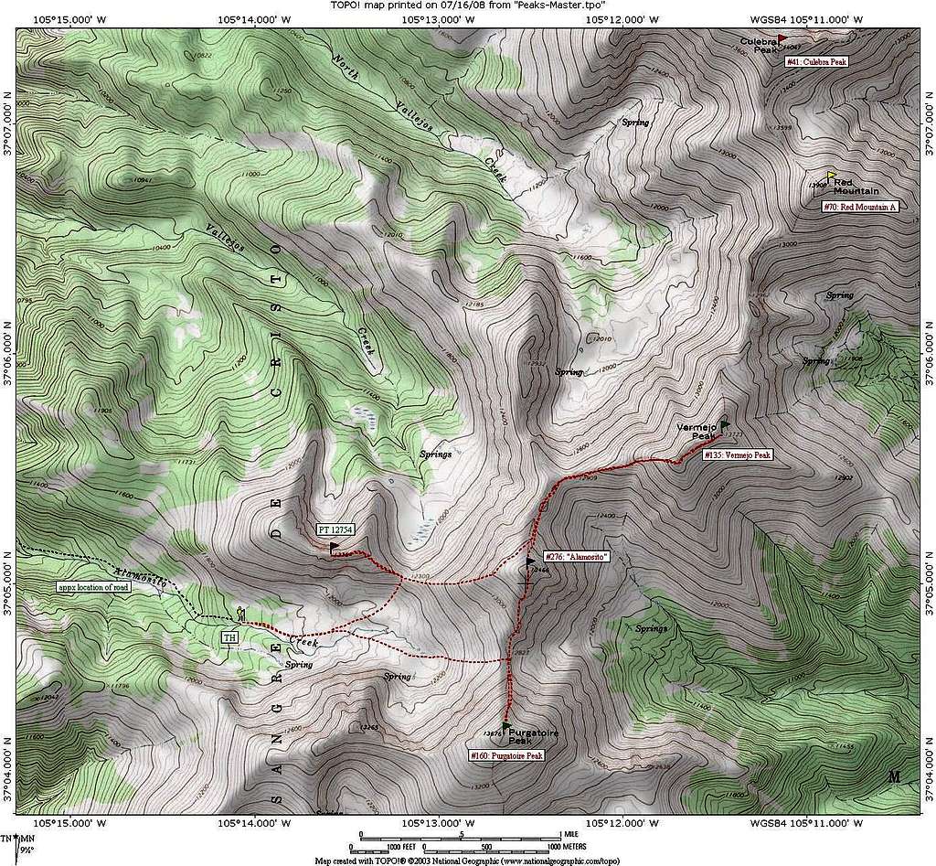 Vermejo, Purgatoire Area Map
