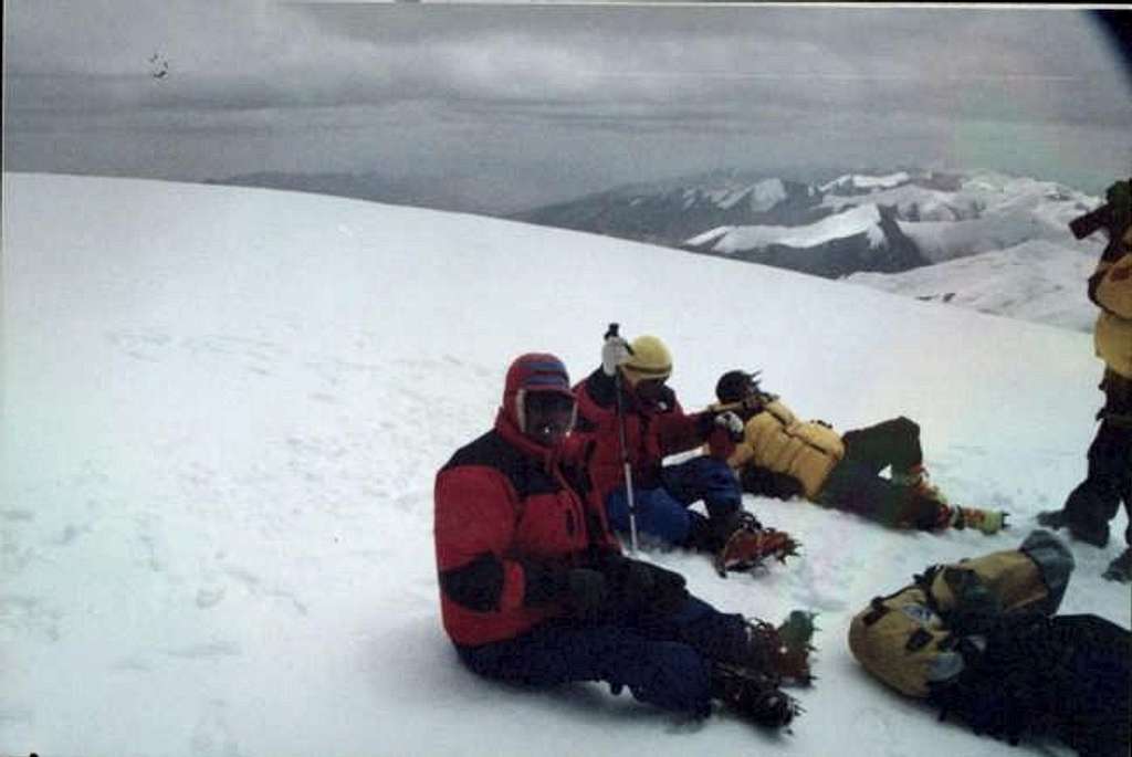 At the summit of Yuzhu Feng.