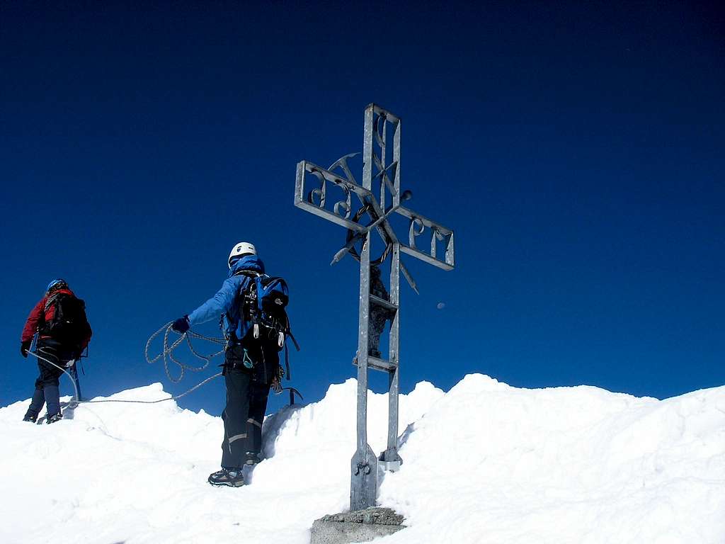 Summit cross of Dent Blanche 4357m