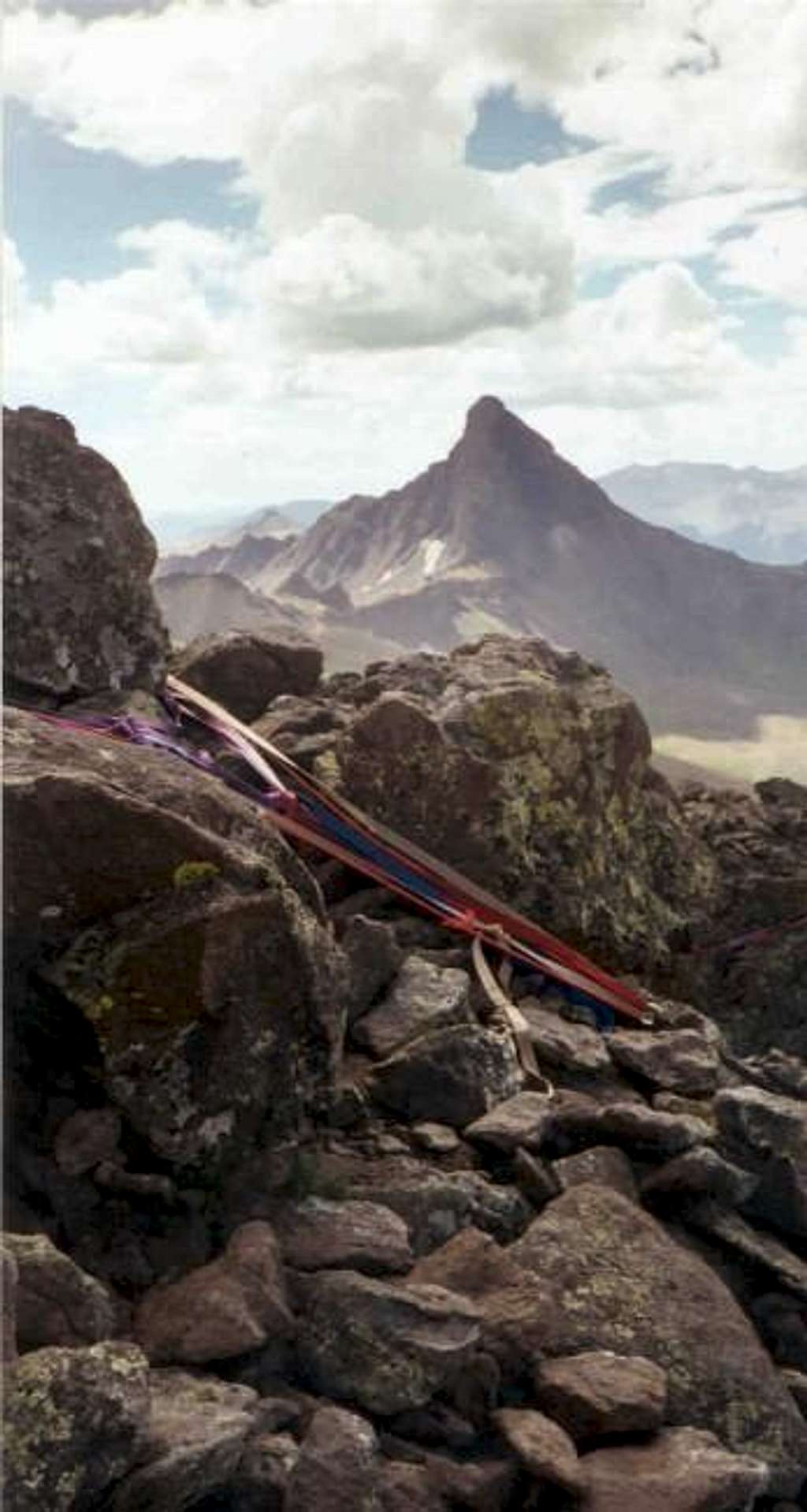 Wetterhorn Peak rises like a...