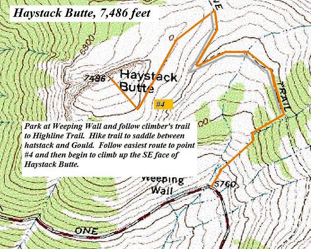 Haystack Butte Route Topo