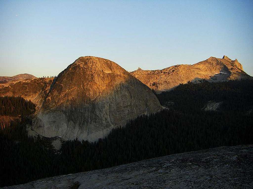 Fairview Dome & Cathedral Peak in Sierranglow