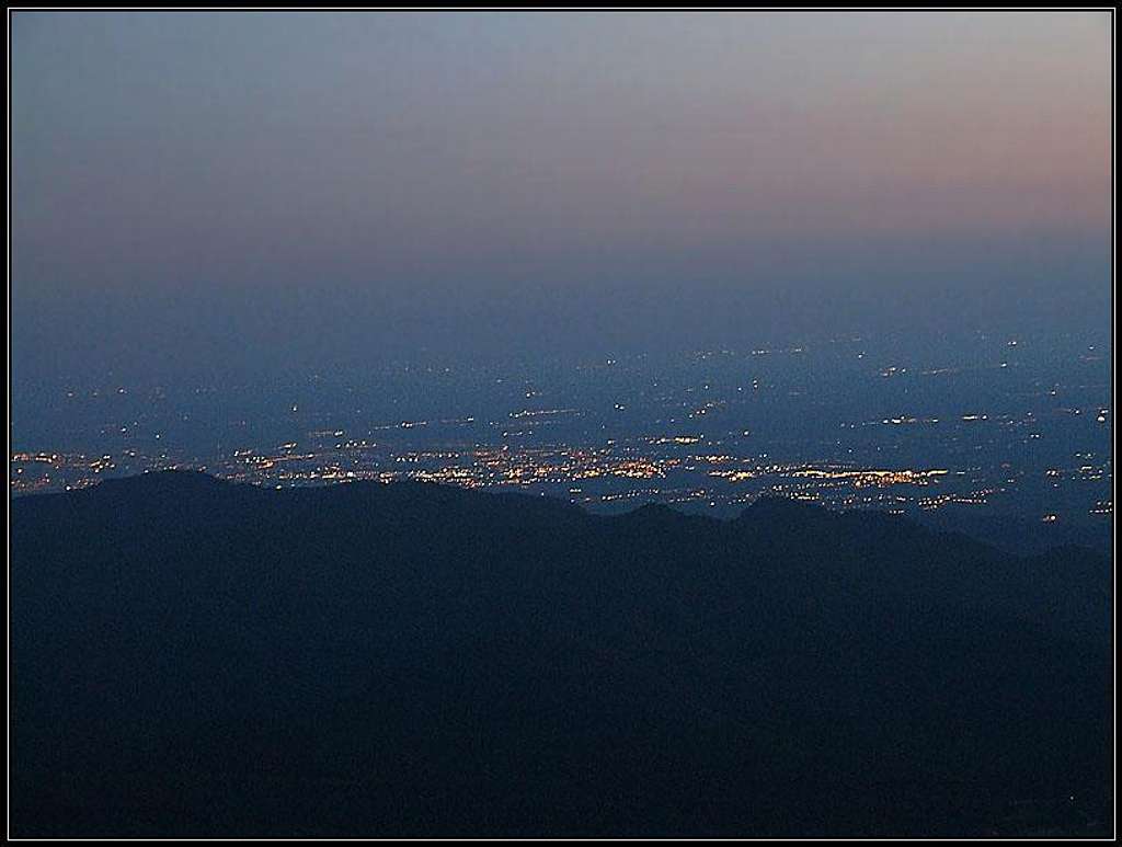 Udine by night from Musci bivouac