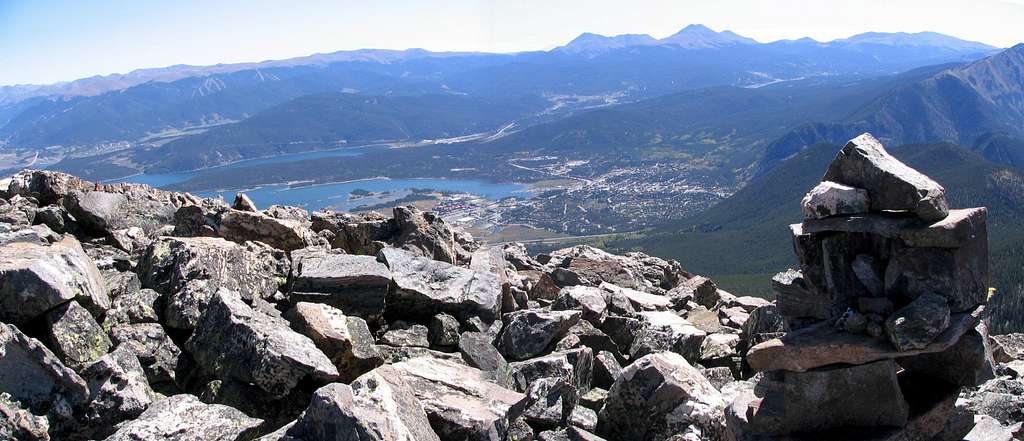 Dillon Reservoir as viewed from the summit of Buffalo Mountain