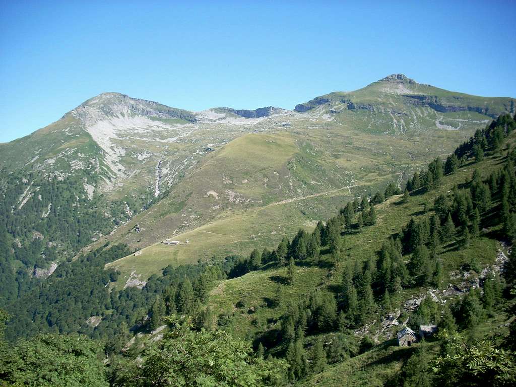Normal route from Monti della Gana