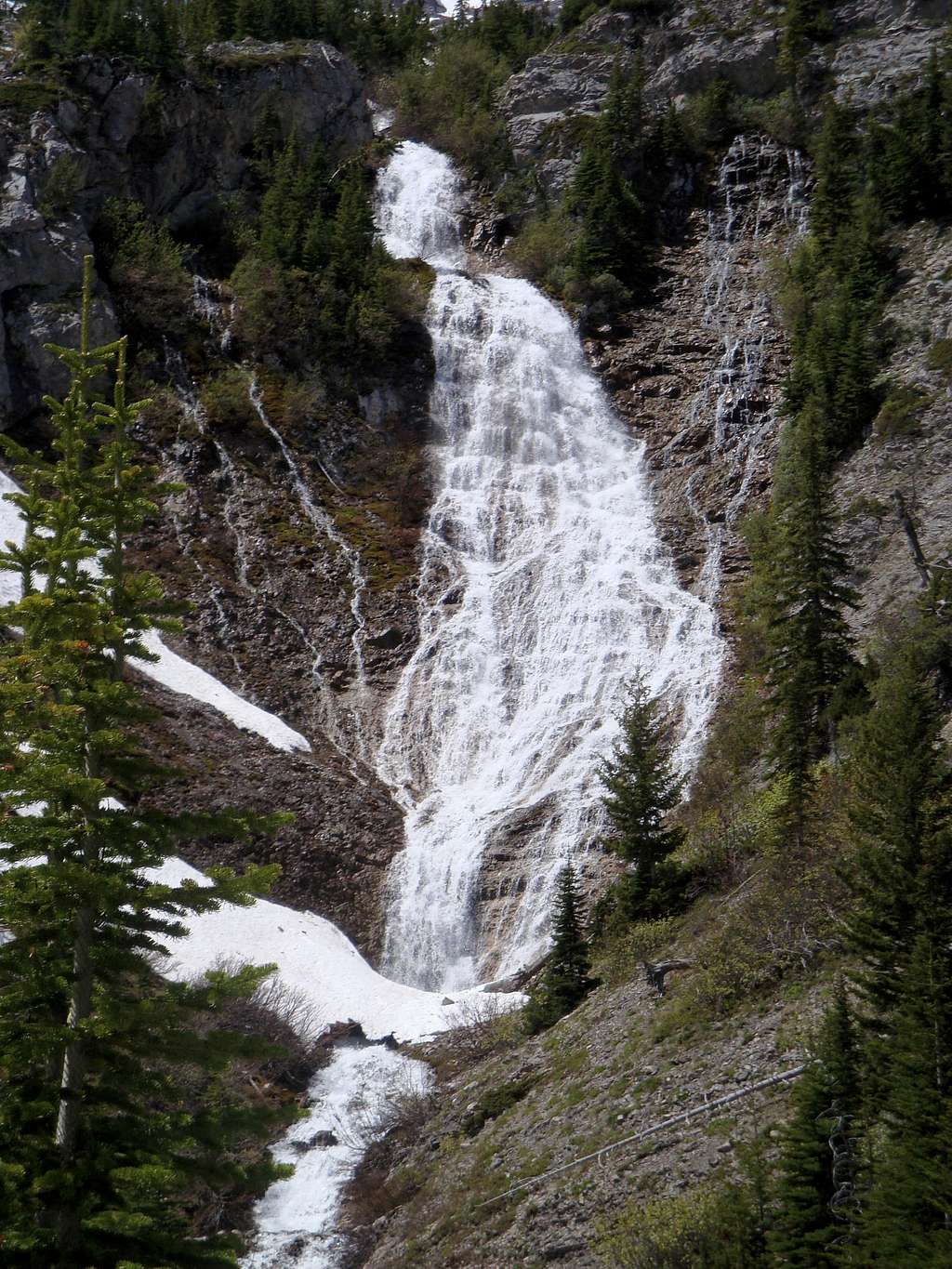 An Unnamed Waterfalls On Headquarters Pass Trail