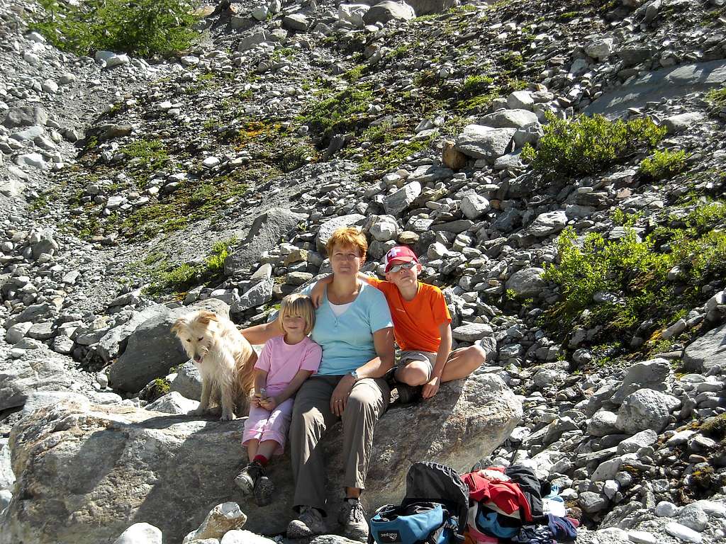 Hiking family