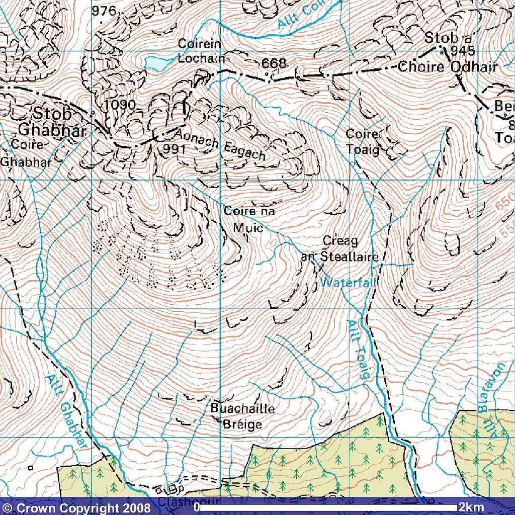 Stob Ghabhar Map