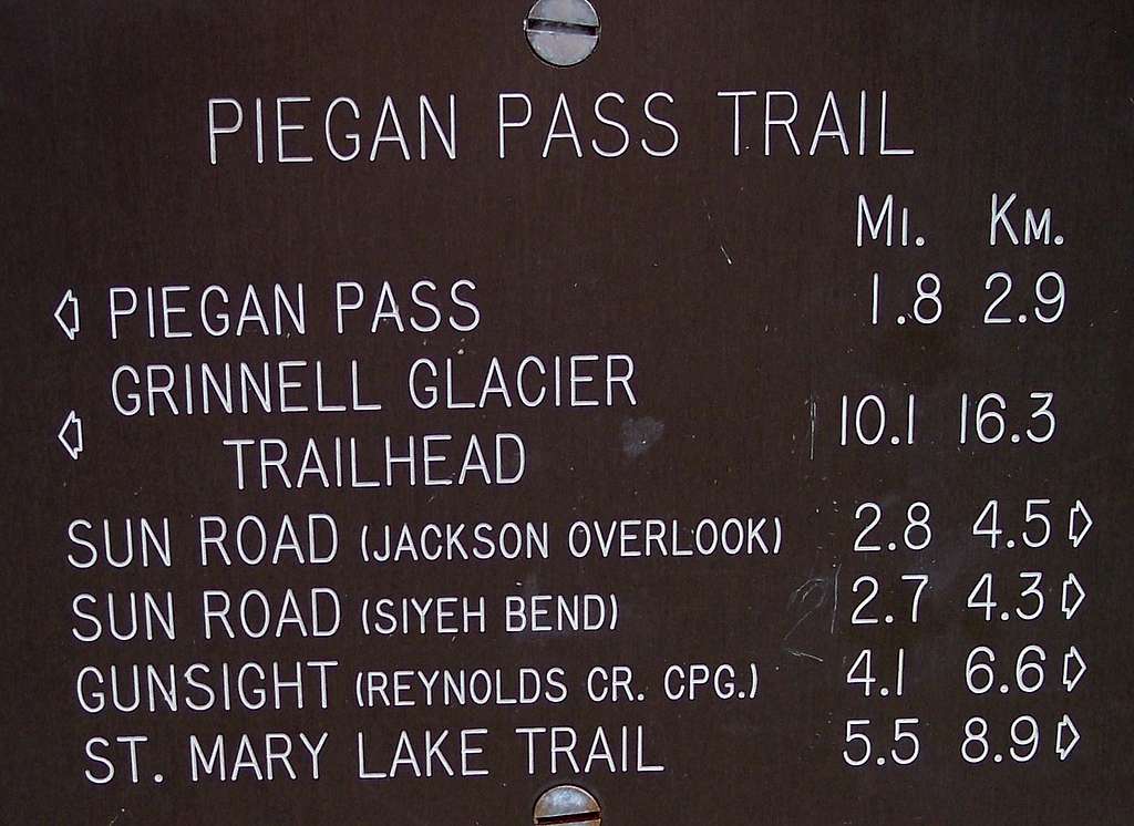 Piegan PassTrail Sign
