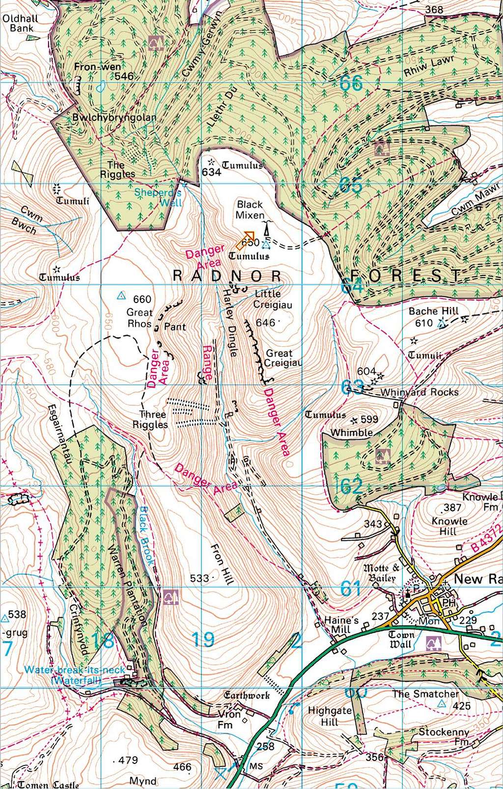 Radnor Forest Map