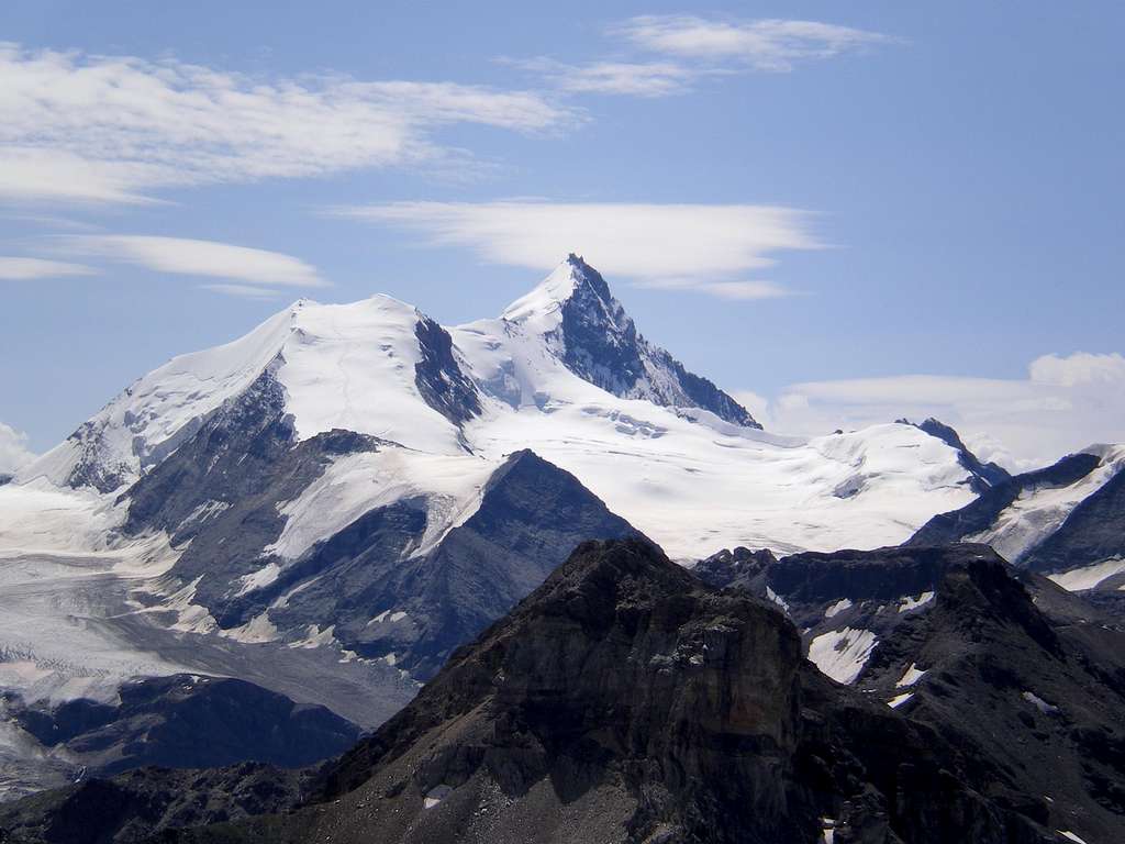 Weisshorn and Bishorn seen from Toûno
