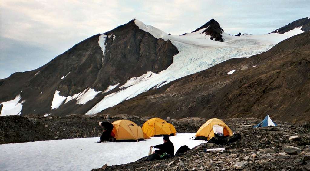 Camp enroute to glacier