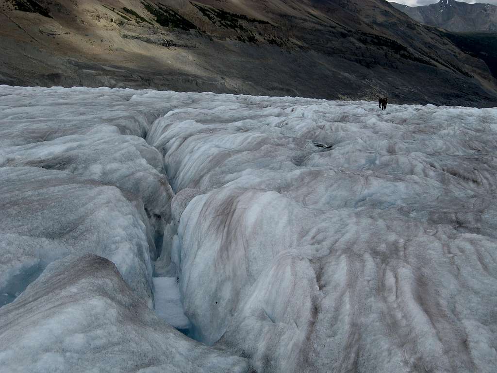 Crevase on lower Saskatchewan glacier