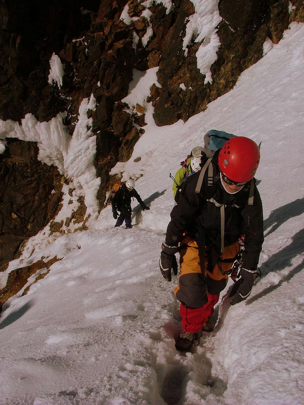 Breaking Trail on Illiniza Norte.