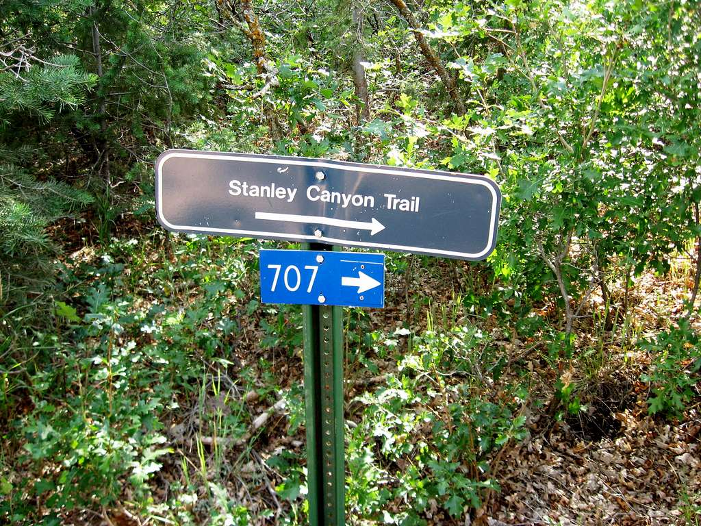 Stanley Canyon Trail Sign