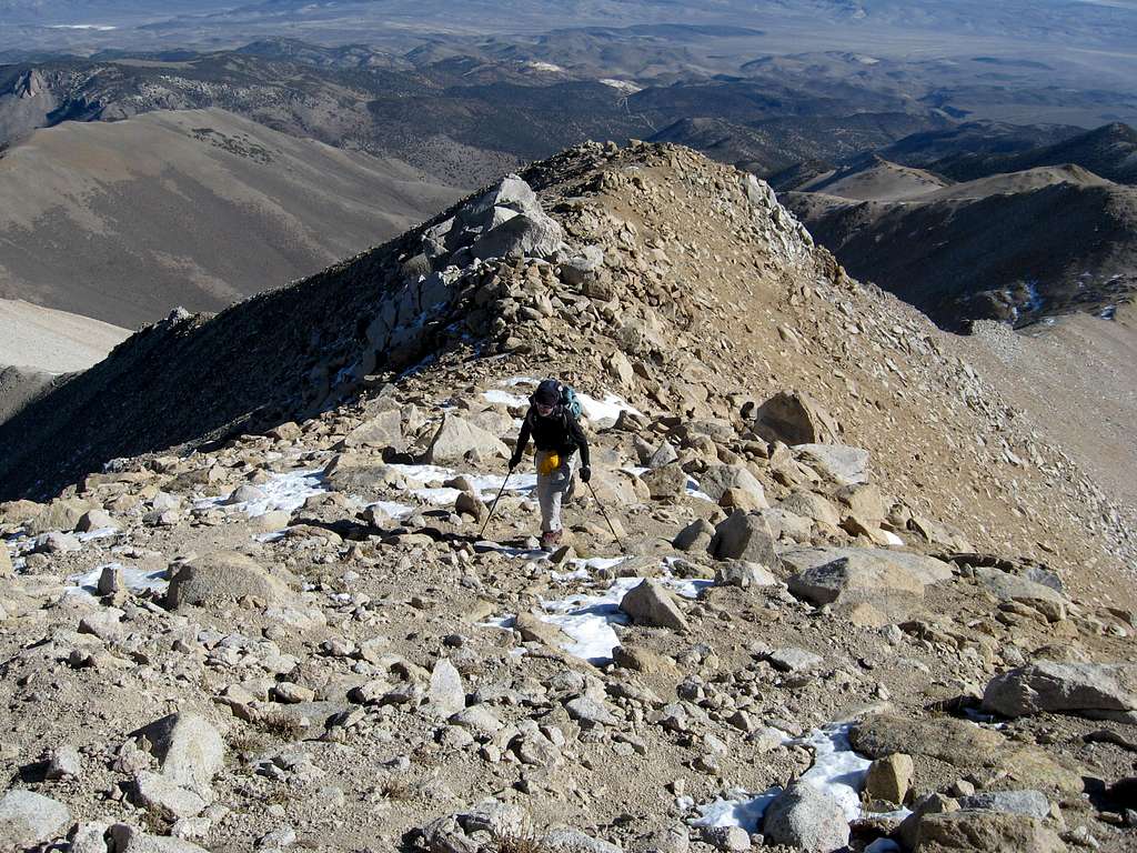 Michael nearing the summit
