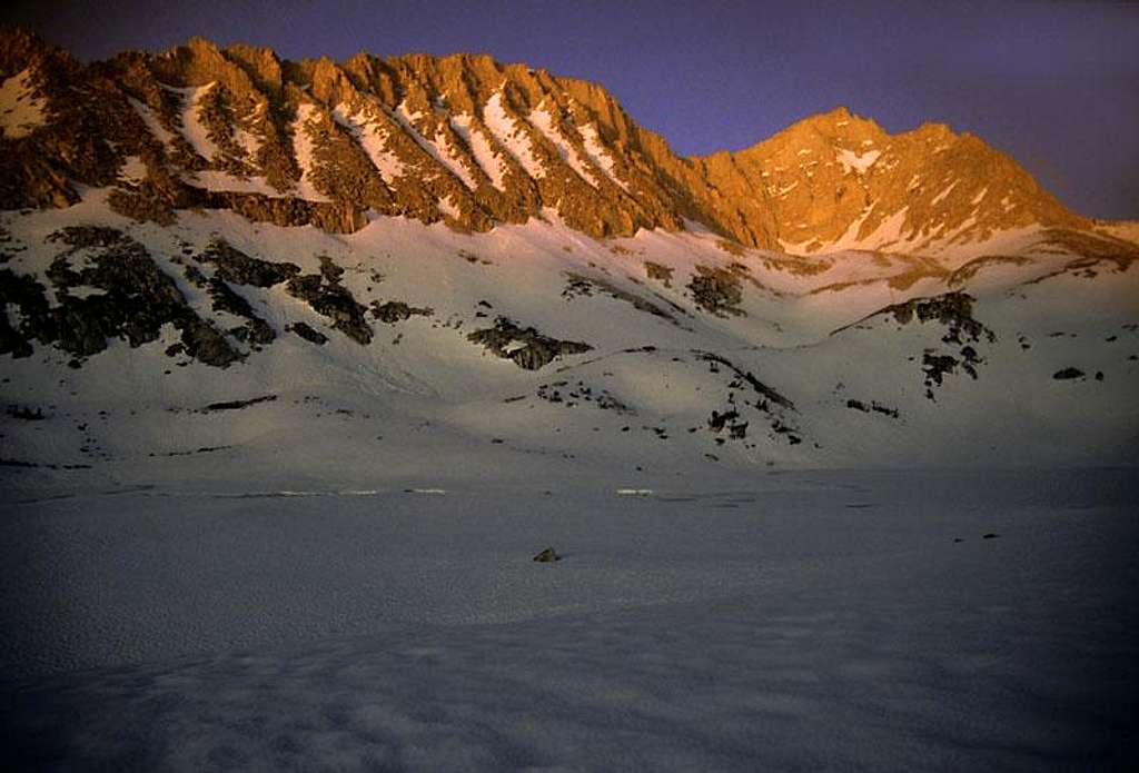 Alpenglow of Mt. Mills & Abbott