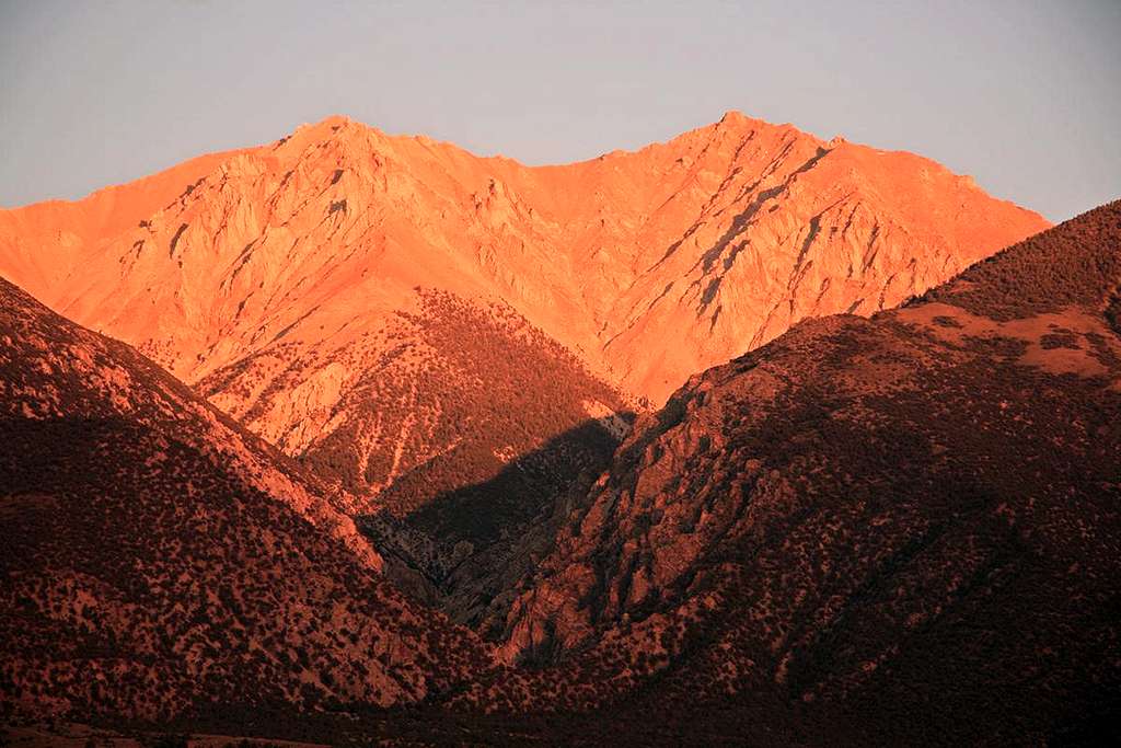Sunset on Boundary & Montgomery Peaks