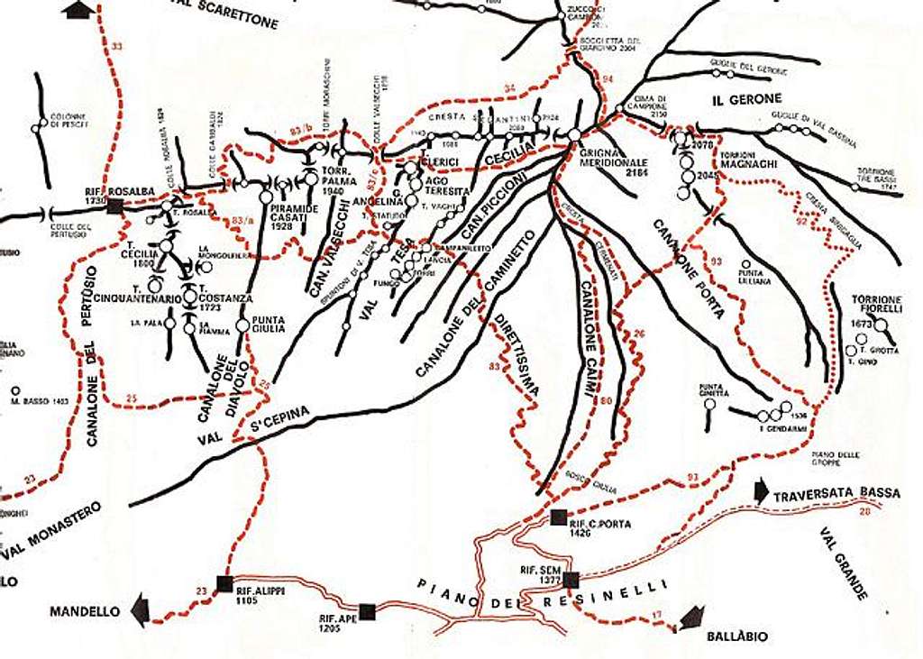 Grignetta schematic map