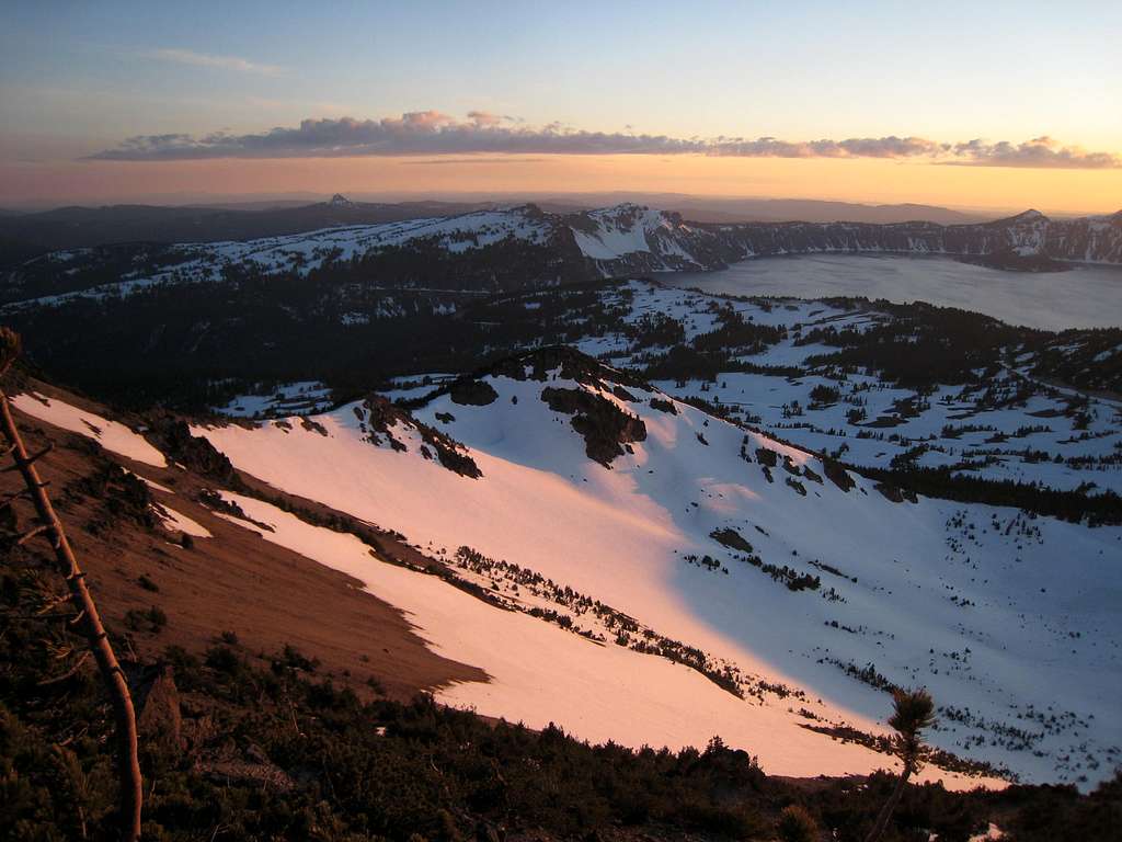 Evening light from the summit of Mt. Scott