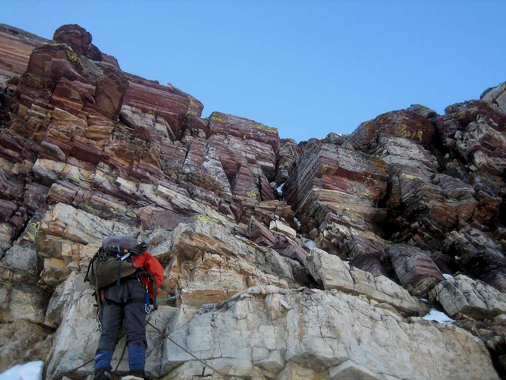 The red band on mt assiniboine