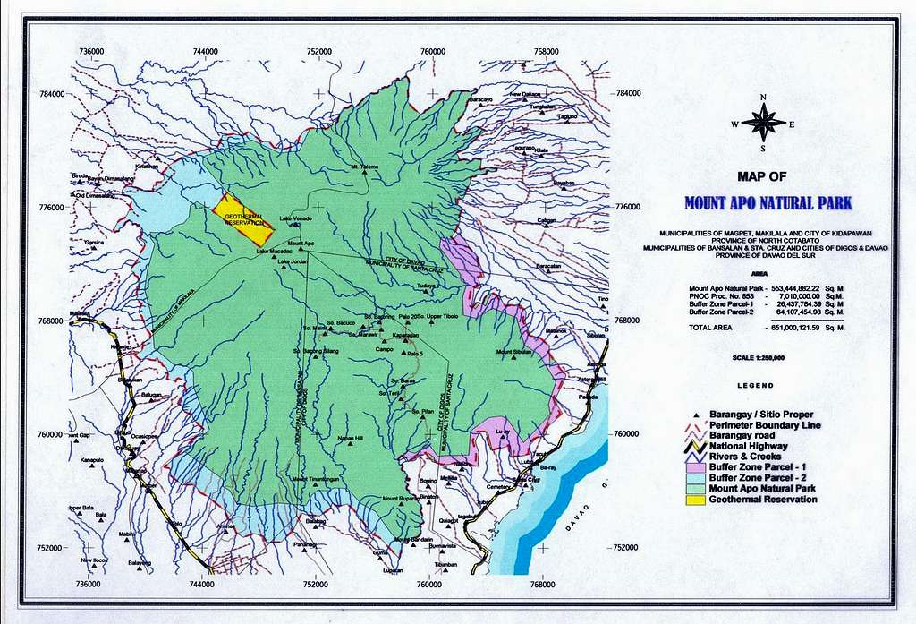 Mount Apo Natural Park Map