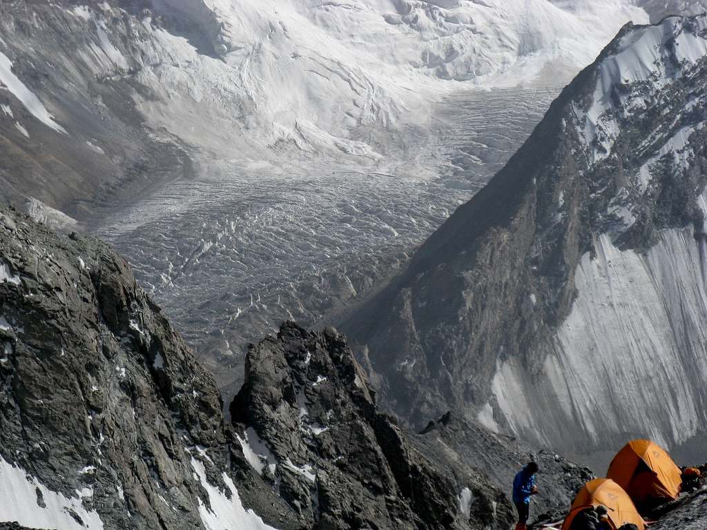 Valter Glacier from above camp 1b (5300m)