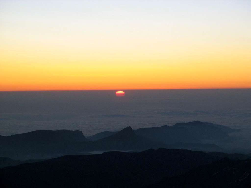 Sunrise from almost-summit