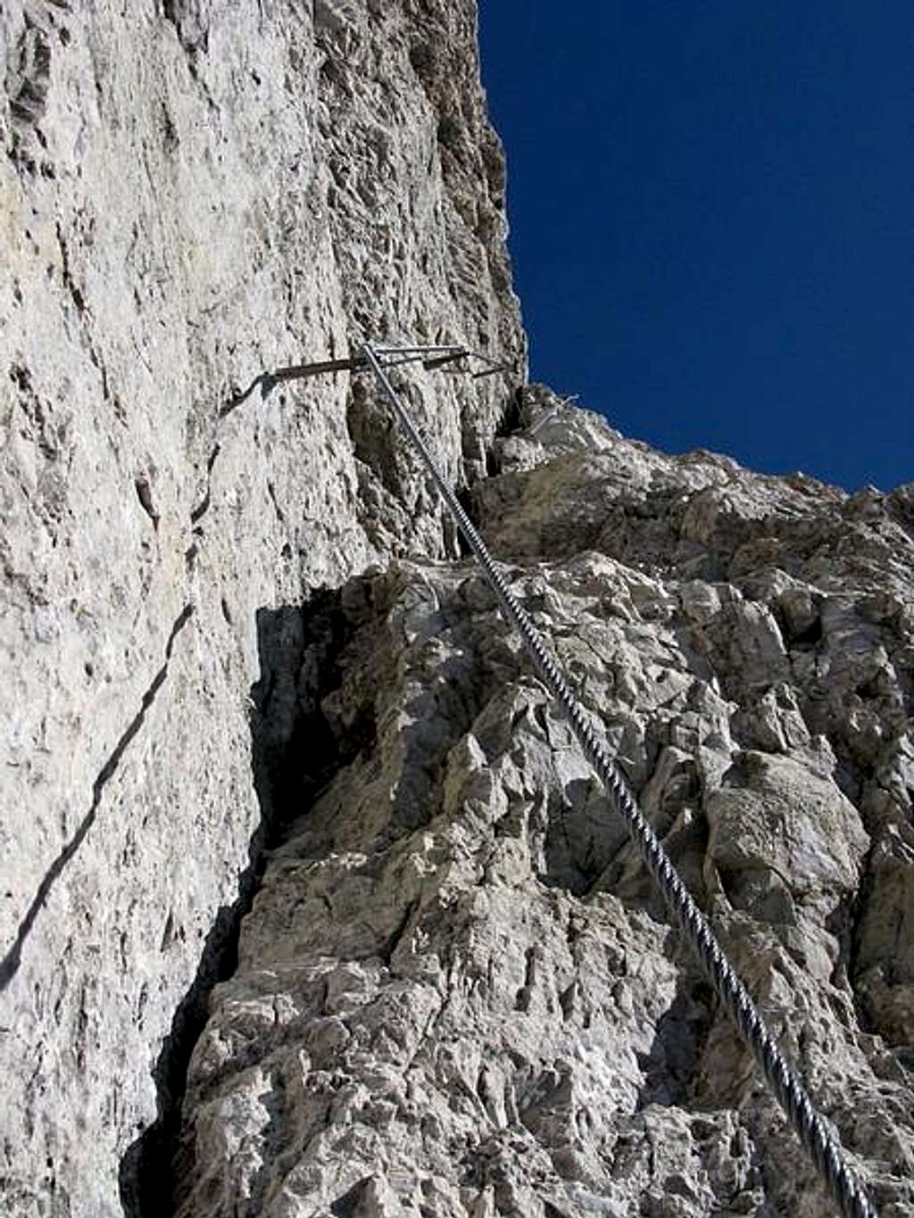 Detail from ferrata Tomaselli route