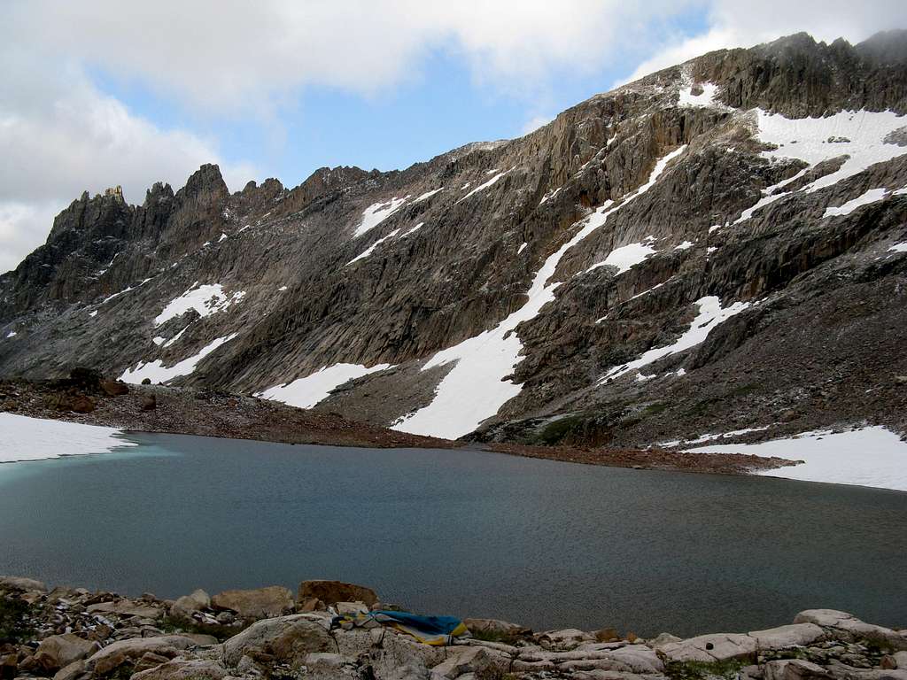One of the Skytop Lakes and the South Ridge of Mt. Villard