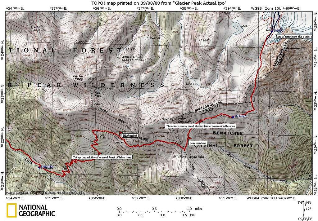Glacier Peak Route Map