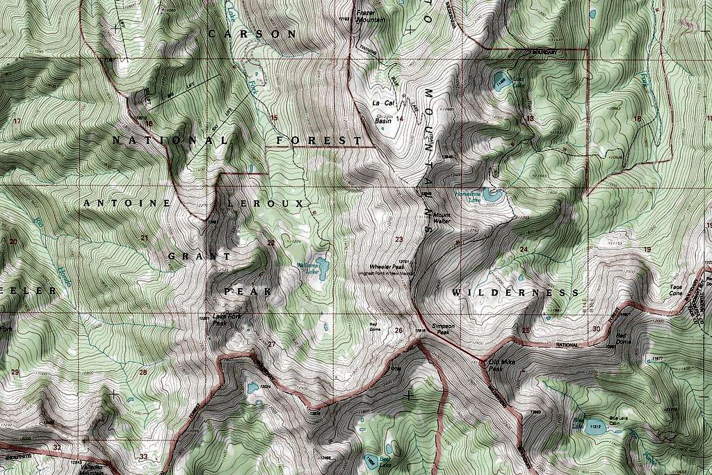 Old Mike Peak Map