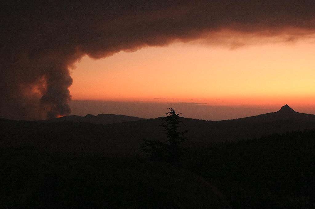 A fire SW of Union Peak