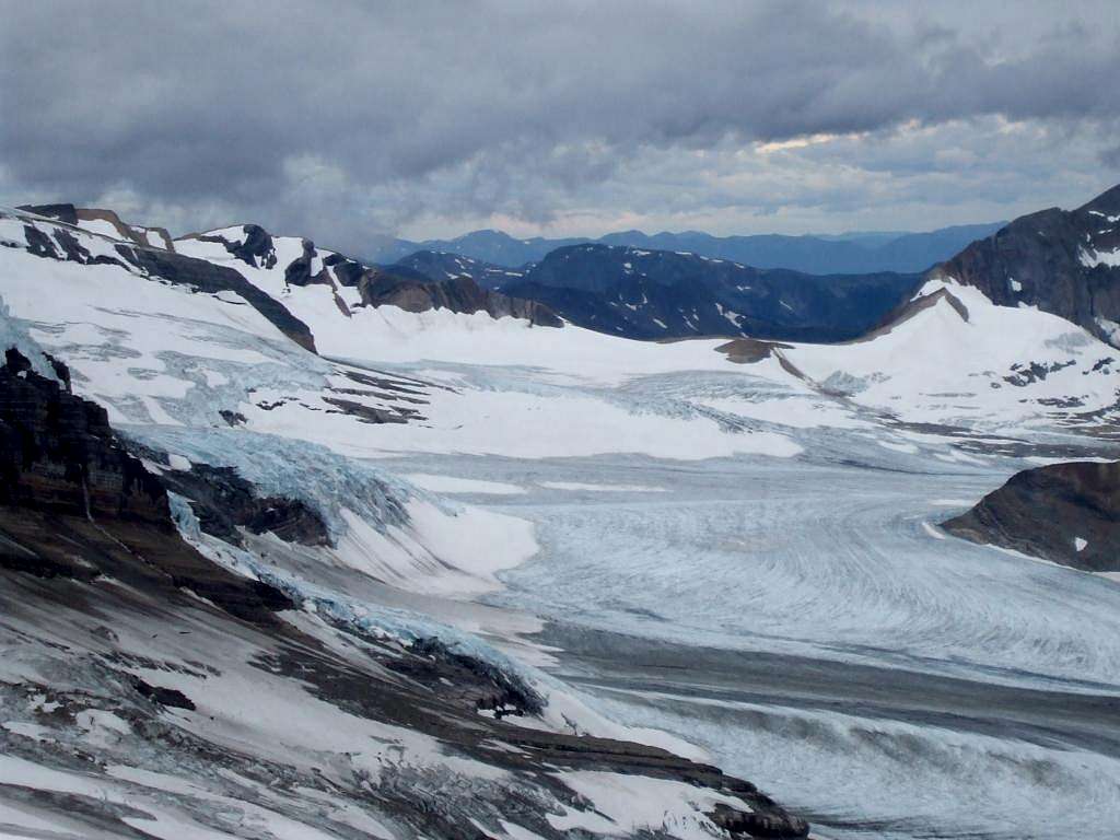 Vast icefield to the West of Mount Sir Alexander