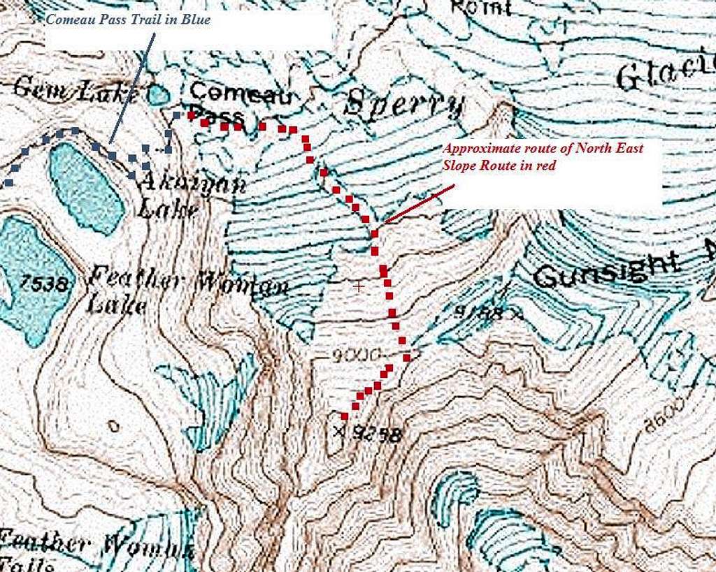 Gunsight - North East Slope Route