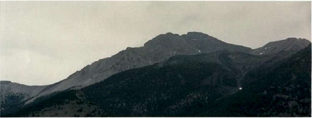 Cloudy day around Borah Peak,...