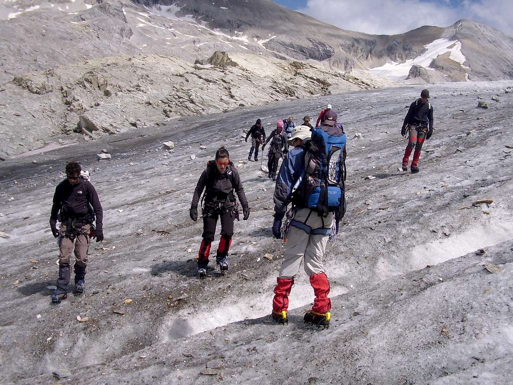 Exercising with crampons