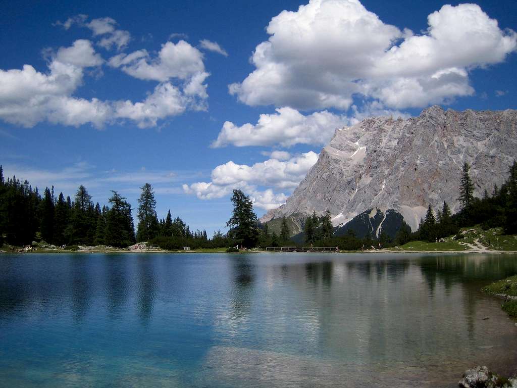 Zugspitze and Seeben lake