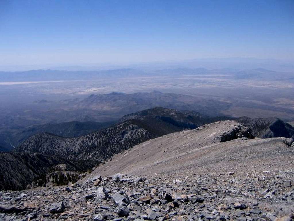 View of Pahrump near top of Wallace Canyon